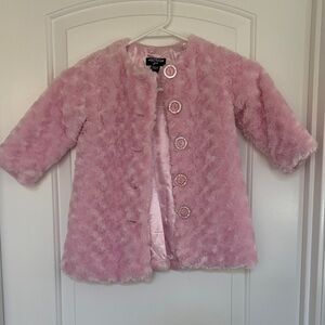 XOXO Kids Soft Pink Fuzzy Puffer Jacket